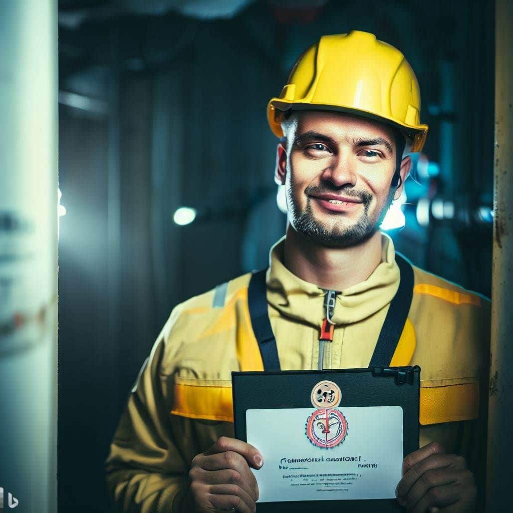 This hero image prominently displays a seal or badge representing compliance and certification for confined space rescue equipment. The seal can be designed with official-looking elements and the text "Confined Space Rescue Equipment Certified" or similar. This image conveys trust and professionalism, indicating that the website provides reliable information and guidance on meeting OSHA requirements.