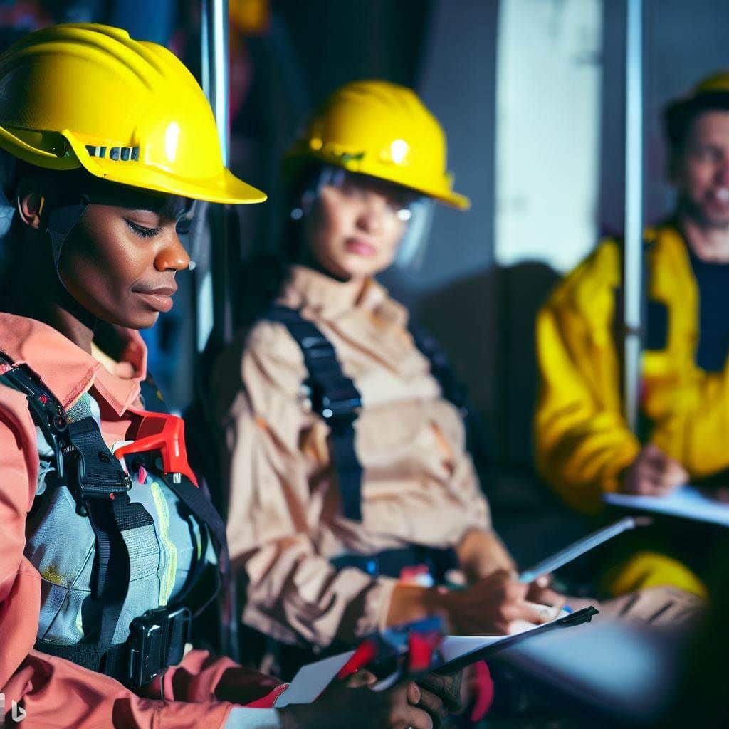 This hero image highlights the significance of training and certification in confined space rescue procedures. It portrays a group of individuals participating in a training session focused on confined space rescue. They are engaged in hands-on activities, practicing rescue techniques, and using rescue equipment under the guidance of an experienced instructor. The image conveys a sense of professionalism, competence, and preparedness. It aims to emphasize the value of training and certification as a crucial aspect of ensuring the safety of workers and the success of rescue operations in confined spaces.