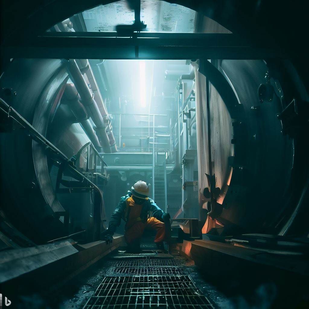 Develop a hero image that depicts the positive impact of confined space training. The image could show a "before" scene illustrating a potentially hazardous confined space with workers unaware of the risks. In contrast, the "after" scene would reveal the same space transformed into a safe working environment, with trained employees equipped with knowledge and protective gear. This visual representation would highlight the transformation that occurs through confined space training, emphasizing the value it brings in preventing accidents and ensuring a safe work environment.
