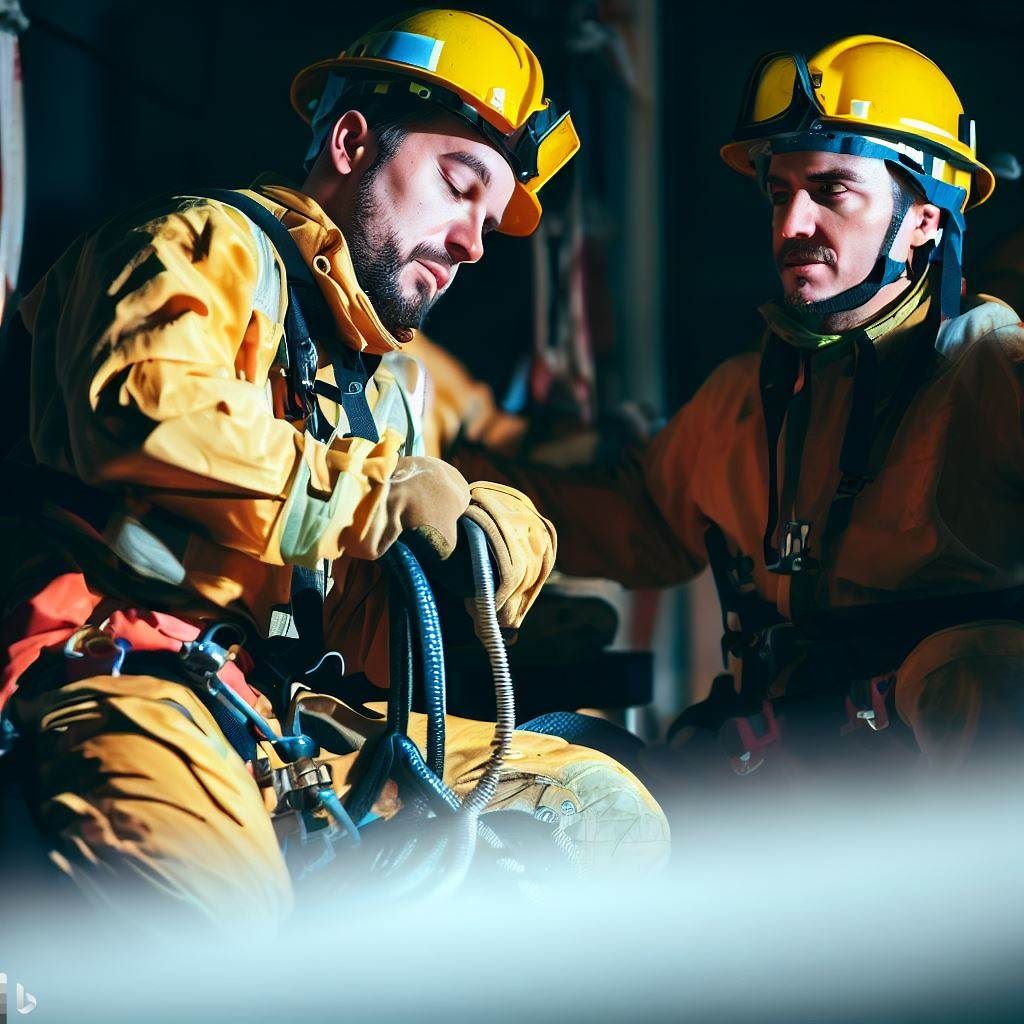 This hero image focuses on the training and certification aspect of confined space rescue. It can feature a professional training session where individuals are actively participating in hands-on exercises, learning rescue techniques, and familiarizing themselves with rescue equipment. The image can convey a sense of professionalism, expertise, and the importance of ongoing training for effective confined space rescue.
